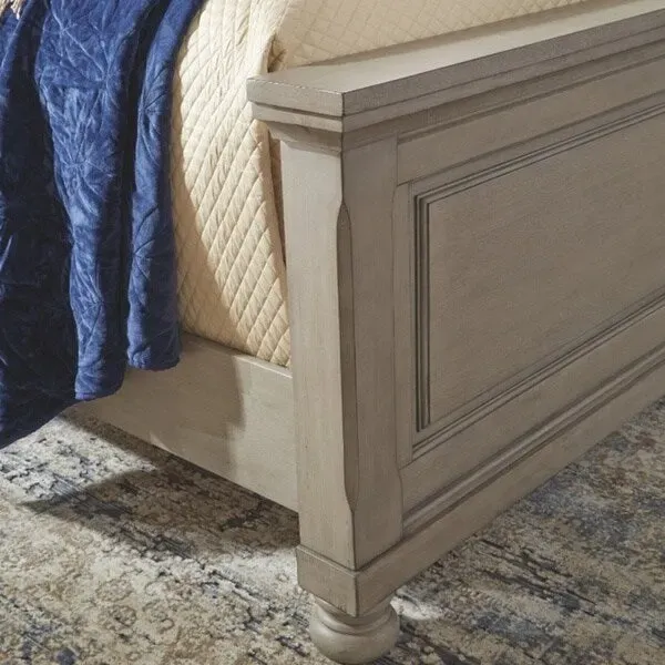 The Gray Barn Canterbury Burnished Grey Light Grey Panel Bed