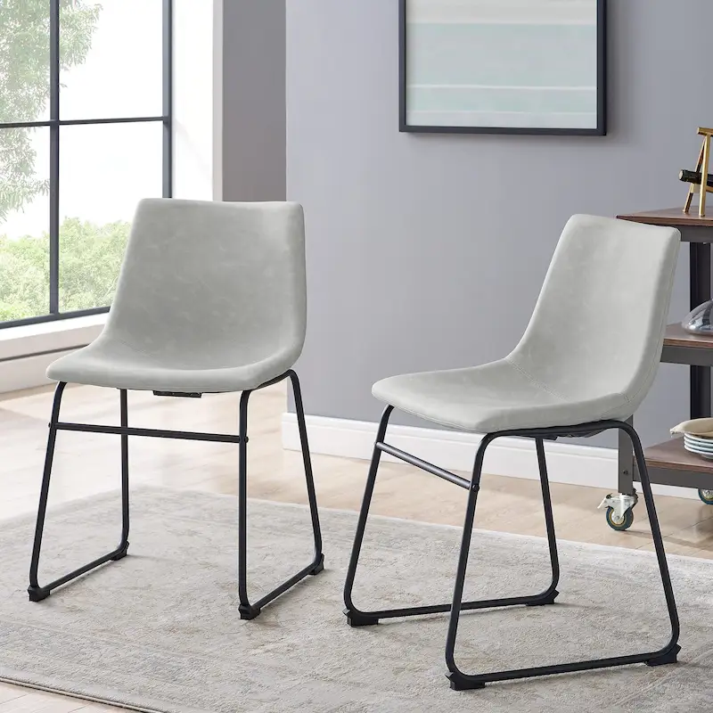 Middlebrook Prusiner Faux Leather Dining Chair (Set of 2)