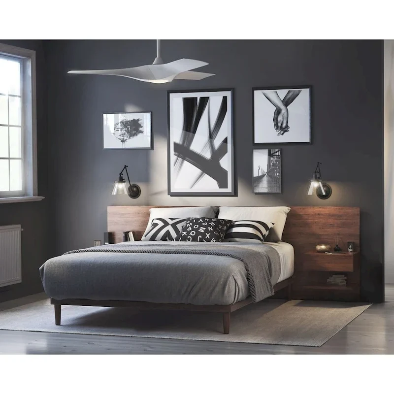 Ryne Collection 52-Inch 3-Blade White LED DC Motor Indoor Outdoor Fan - 52 in x 52 in x 13.5 in