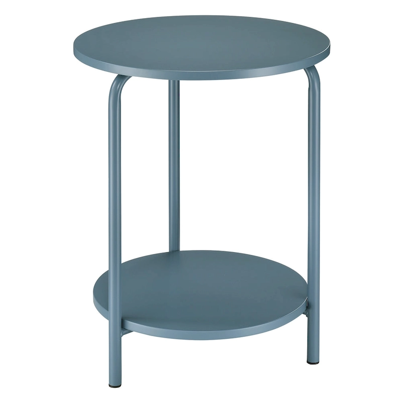 OS Home and Office Furniture Elgin Metal Accent Table in Bluestone