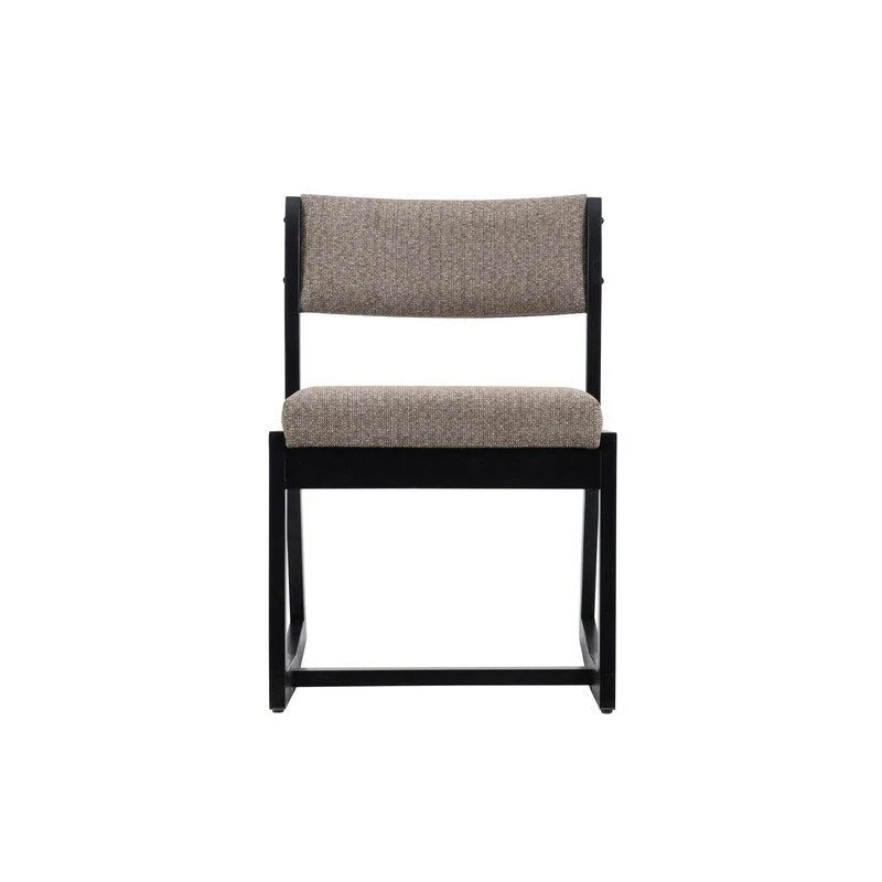 Clyde Solid Wood Black Sled Base Accent Chair