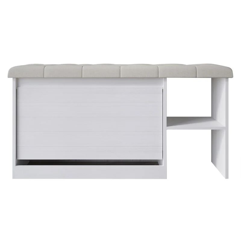 Multifunctional Flip-Drawer Storage Shoes Bench