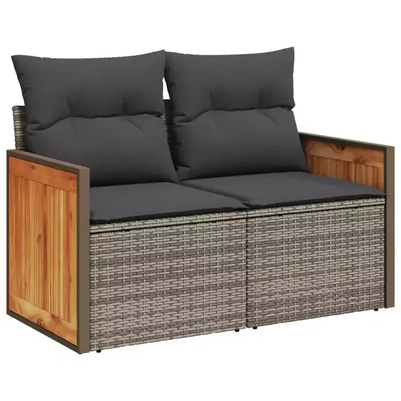vidaXL Garden Sofa Grey, Dark Grey