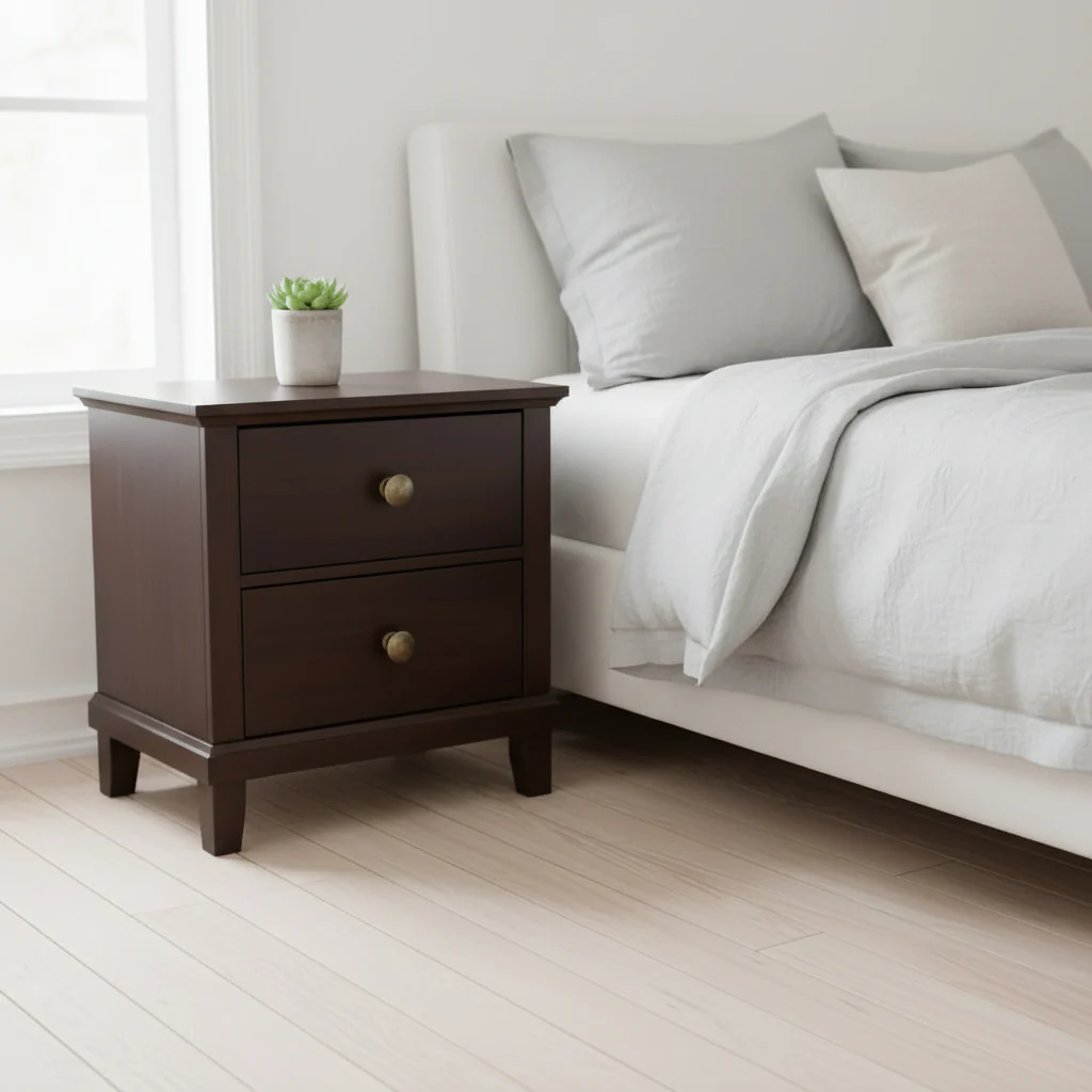 End Table Nightstand Storage Display Furniture Drawer Shelf