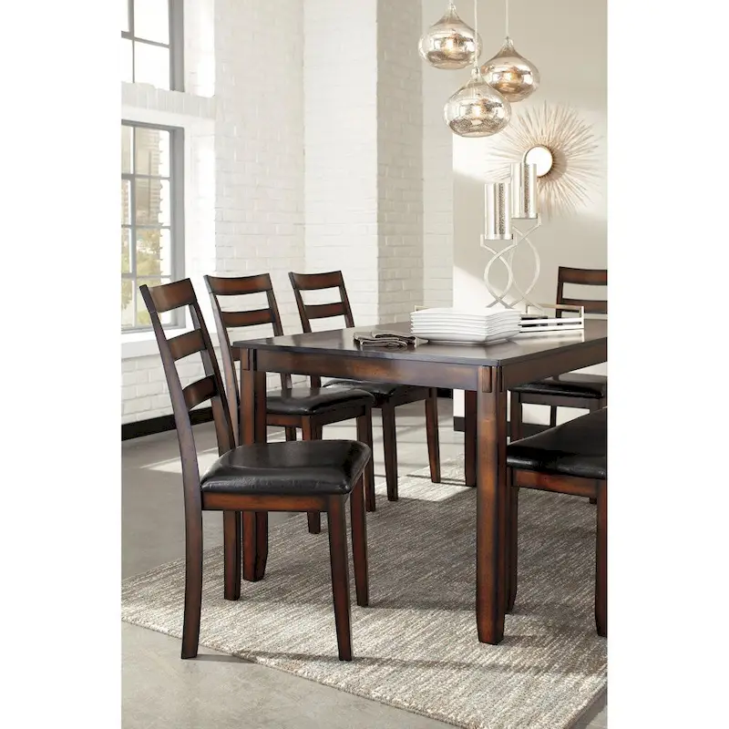 Coviar Brown 6-Piece Dining Room Table Set