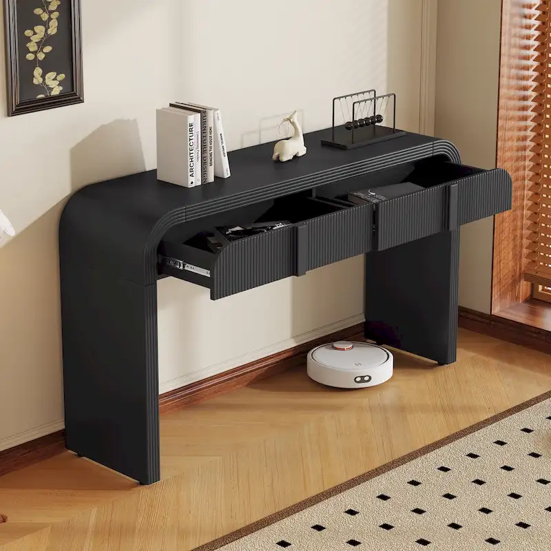 Unique Modern Rounded Silhouette Console Table