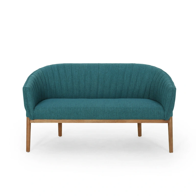 Galena Mid-century Modern Glam Loveseat by Christopher Knight Home