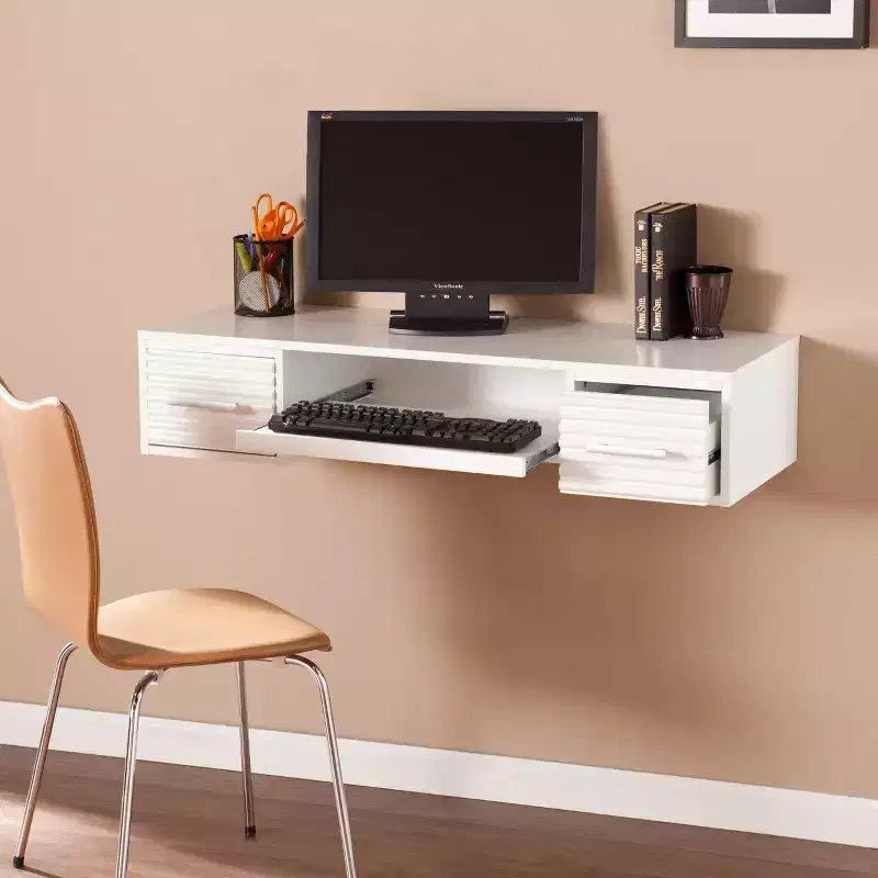 Simon Wall Mount Desk - White - SEI