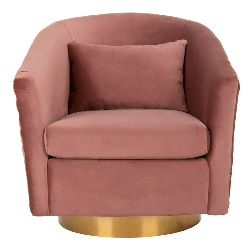 SAFAVIEH Couture Ikram Quilted Swivel Tub Chair - 30Wx32Dx30H