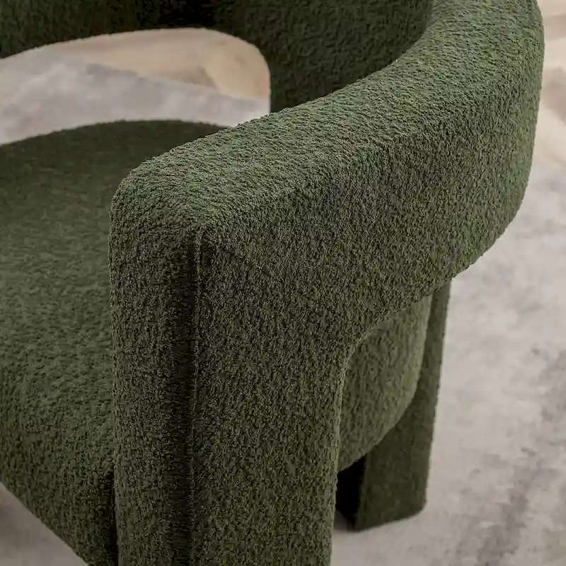 28 Wide Boucle Upholstered Square Armchair