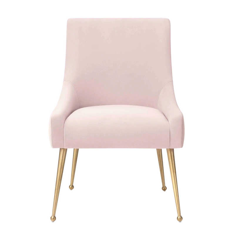 Irina Dining Chair Velvet Side Chair with Stainless Steel Leg