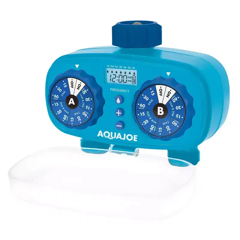 Restored Aqua Joe AJ-ET2Z Easy 2-Zone Electronic Timer w/13 Program Presets, LCD Display, Max Frequency Control (Refurbished)