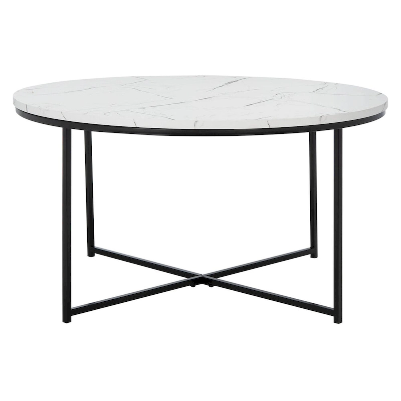 SAFAVIEH Alverda Marble Coffee Table - 35  W x 35  D x 19  H - 35Wx35Dx19H