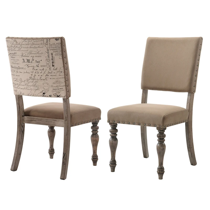 Roundhill Furniture Birmingham Nailhead 6-piece Dining Set