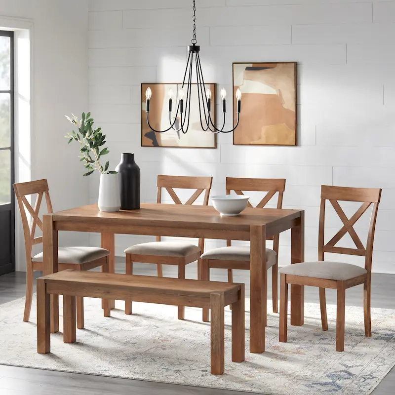 Simple Living 6-Piece Verdon Dining Set with Bench