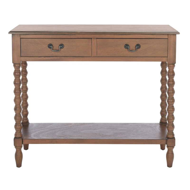 SAFAVIEH Henretta 2-Drawer Console Table - 35.5  W x 13  L x 29.5  H - 35.5  W x 13  L x 29.5  H - 36Wx13Dx30H