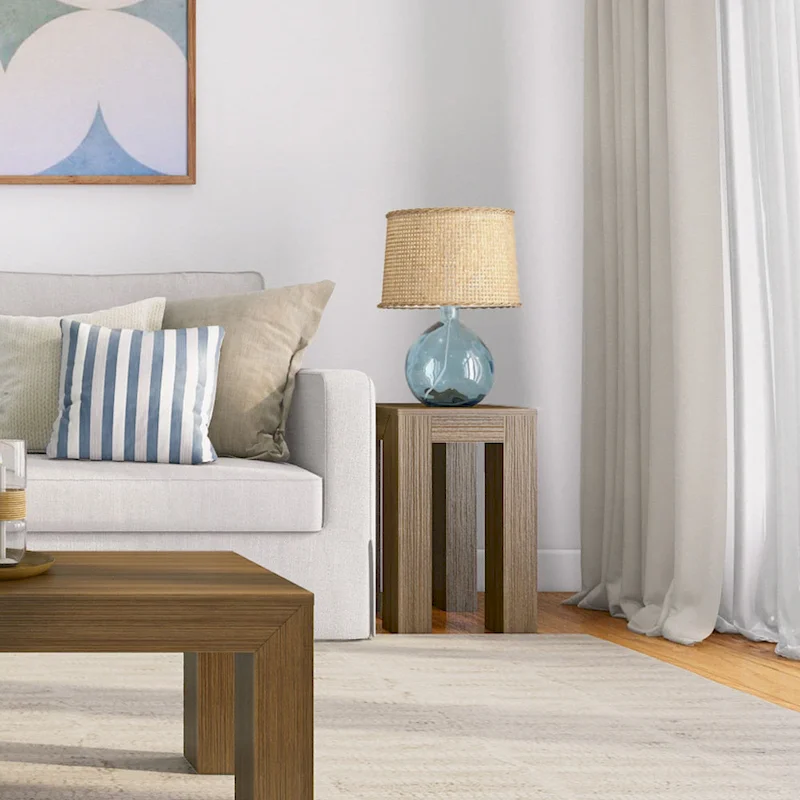 Plank and Beam Modern Rectangular Side Table - 25