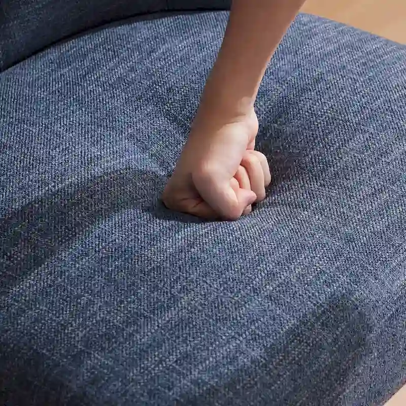 Home Computer Office Chair with Wheels Adjustable Height, Linen Fabric Upholstered Chair Swivel