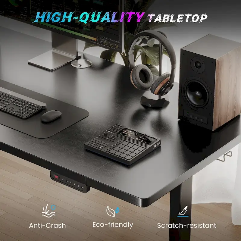 SIAGO 48 x 24 Inch Computer Desk Height Adjustable Electric Sit Stand Up Desk