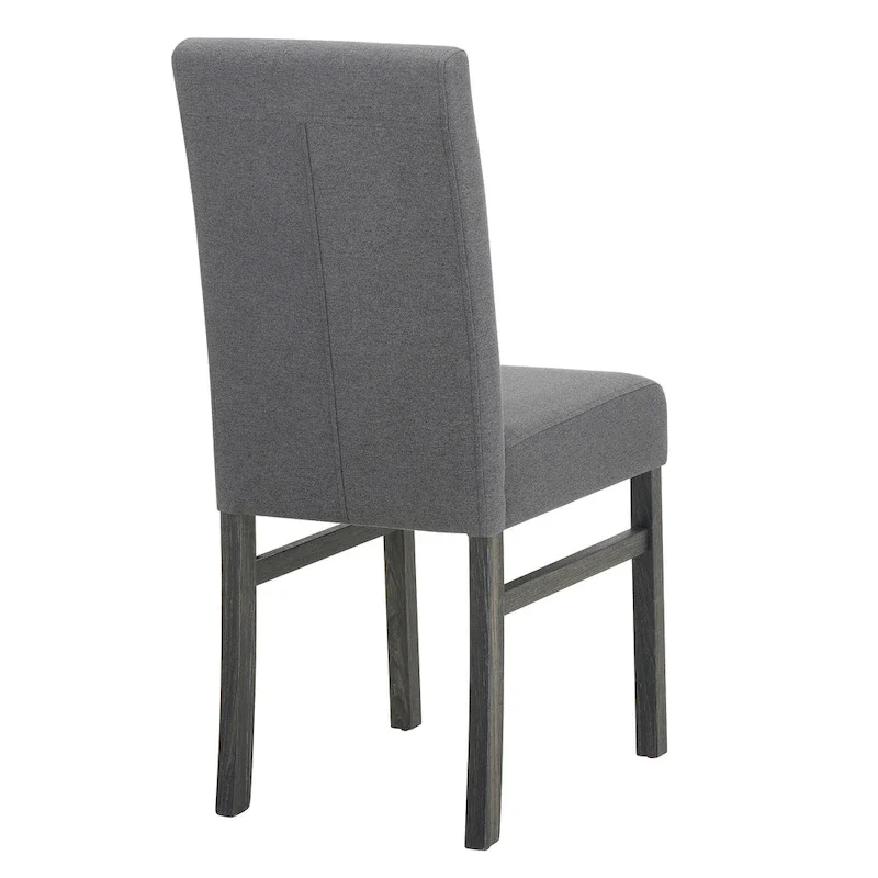 Rustic Style 5-Piece Dining Set with Rectangular Small Space Table and 4 Upholstered Dining Chairs