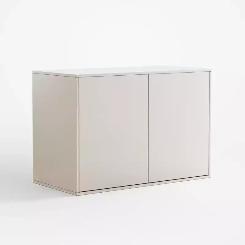 Luck Live Modern 31.49in 2-door storage cabinet, modern standalone cabinet, suitable for living room, office, living room, ivory white