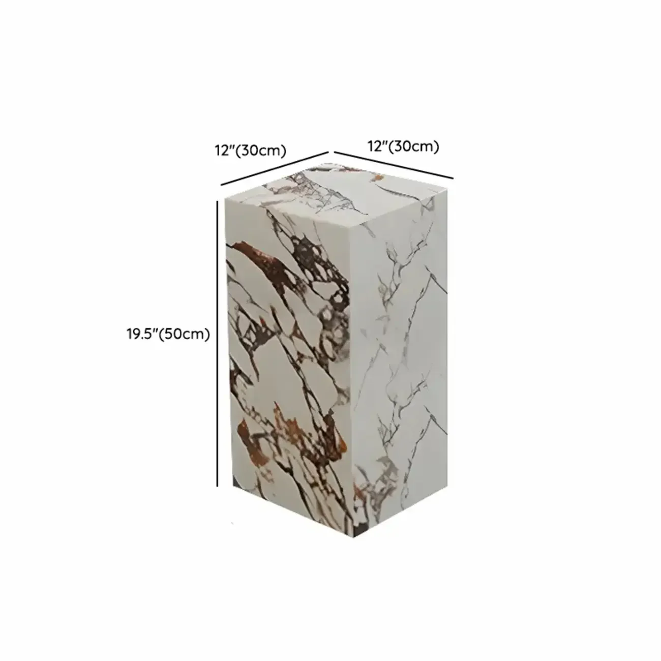 Modern Rectangular Gray Stone Coffee Table