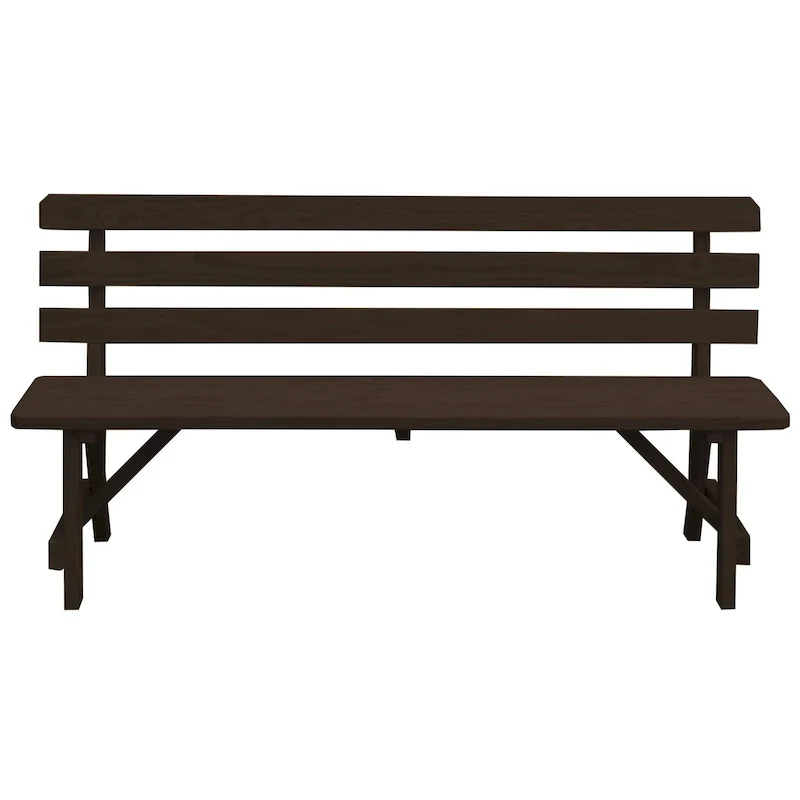 Pine 5' Traditional Backed Bench