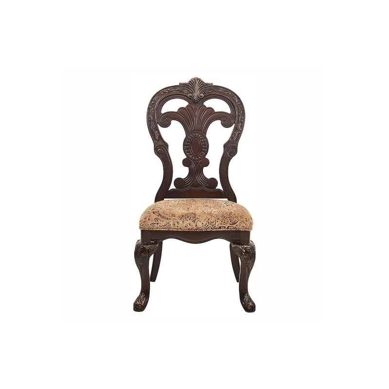 Shelby Cherry Traditional Fabric Oval Double Pedestal Dining Room Set