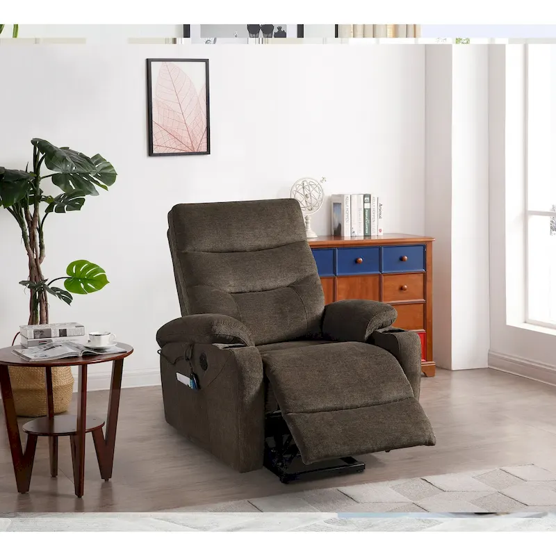 Electric Power Lift Recliner with Massage, Heat, and Convenient Features