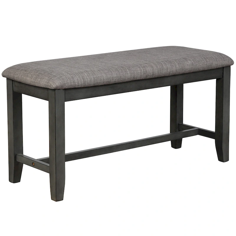 6-Piece Wooden Kitchen Dining Table Set with 4 Chairs and Bench