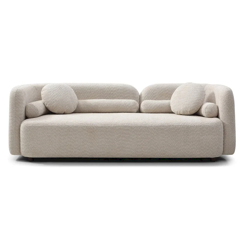 Modern 3 Seater Velvet Upholstered Comfy Couch with Legs