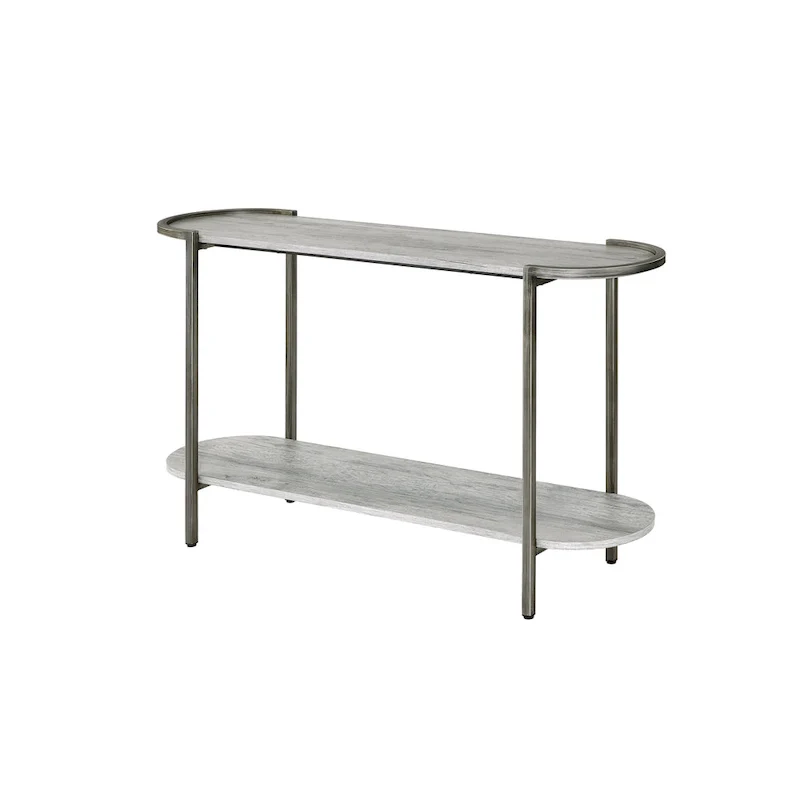 Rowland Urban Light Grey 49-inch Steel 1-Shelf Sofa Table