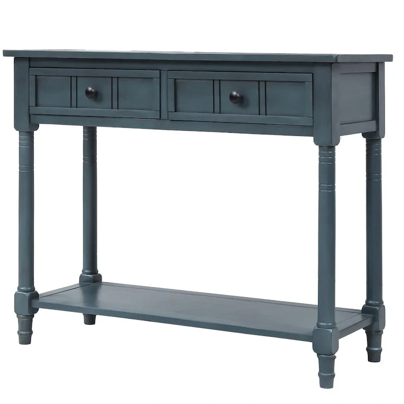Daisy Series Console Table with 2 Drawers and Bottom Shelf