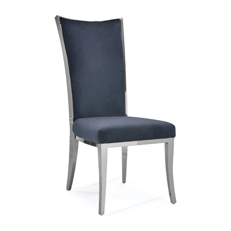 Silver Stainless Steel Dining Chair