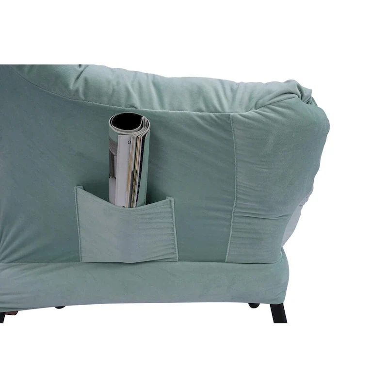 Padded Lounge Chair with Side Pocket