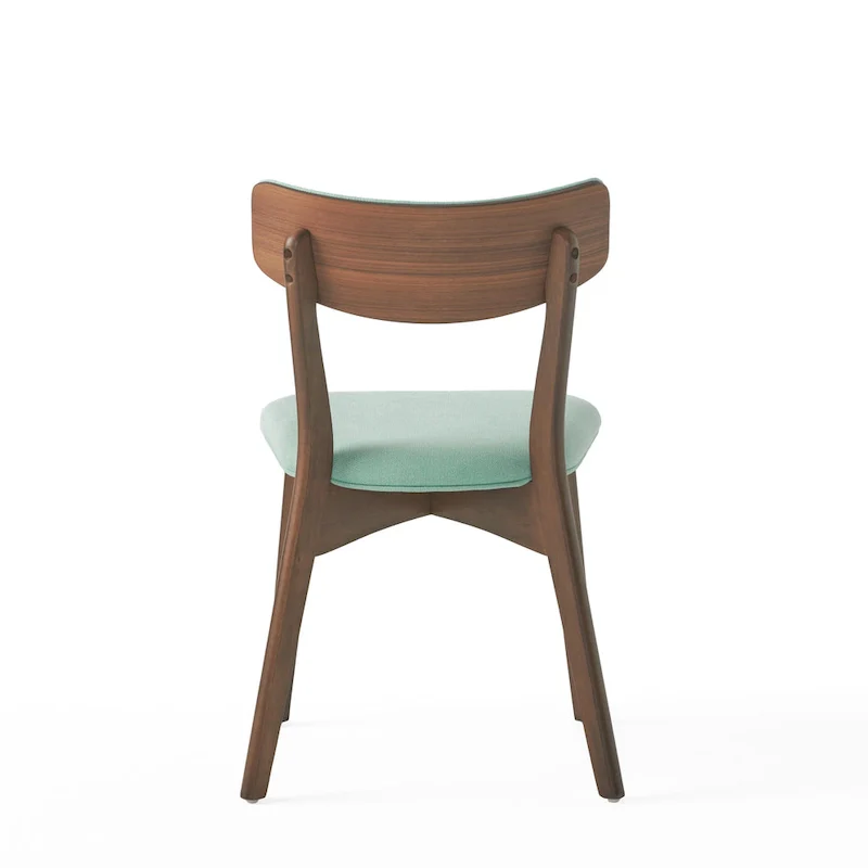 Mid-Century 5-Piece Wood Rectangle Dining Set with Chairs
