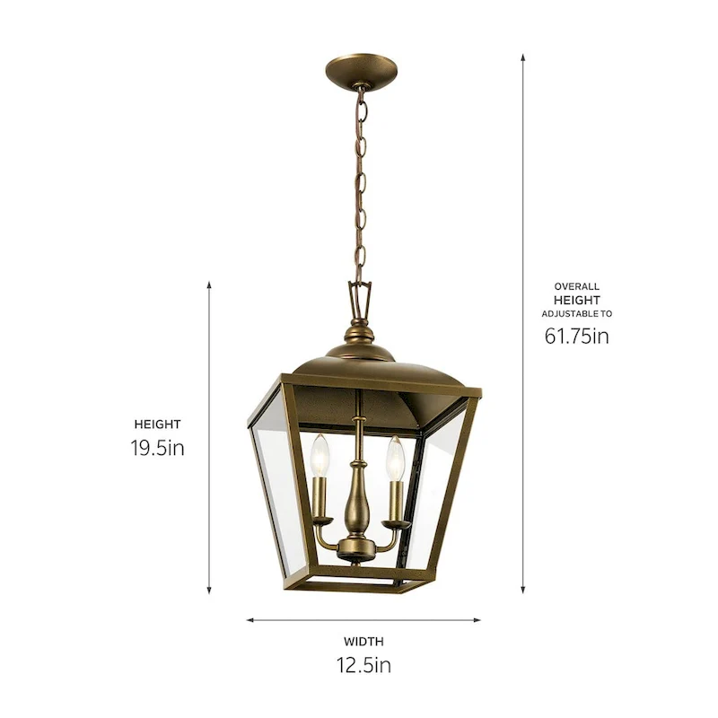Kichler 52474 Dame 2 Light 13  Wide Taper Candle Pendant