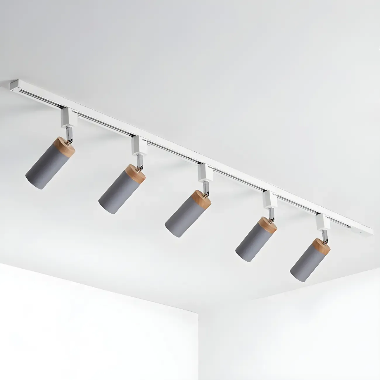 4-Light Metal Modern LED Track Lighting Fixture Adjustable Head