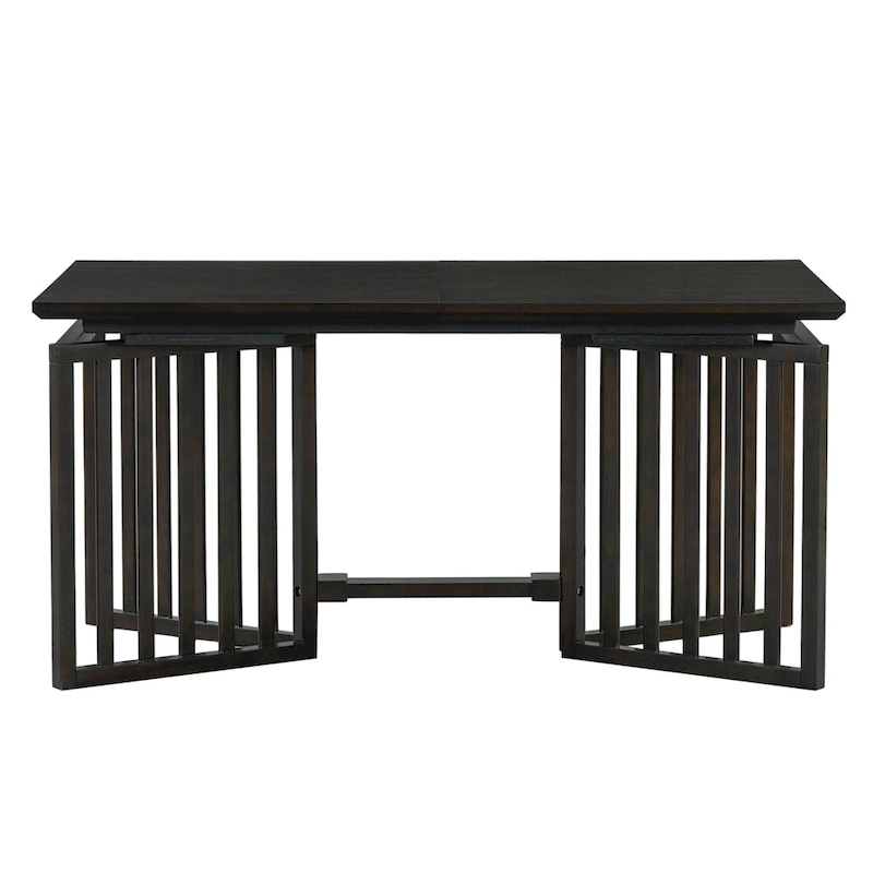 9-Piece Farmhouse Dining Set with Extendable Table & 8 Chairs