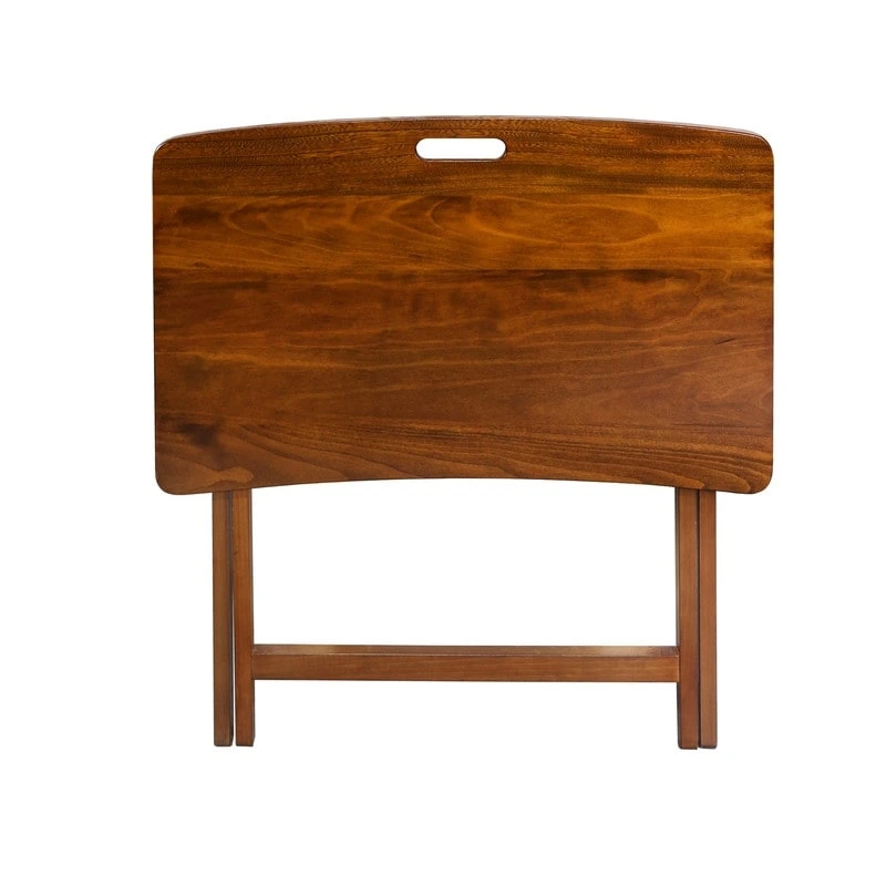 Copper Grove Goosefoot Folding TV Tray Table with Solid Hardwood