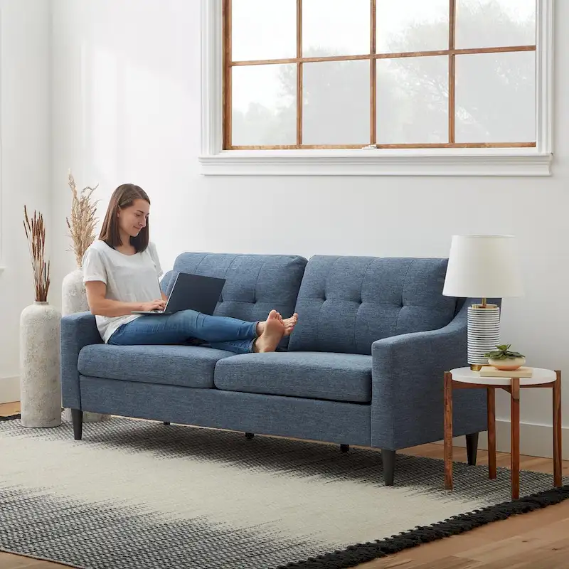 Brookside Ellen 75 Upholstered Scooped Arm Sofa