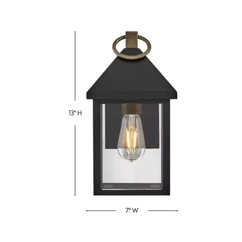 Lark Rhett 1 - Light Wall Light in Black