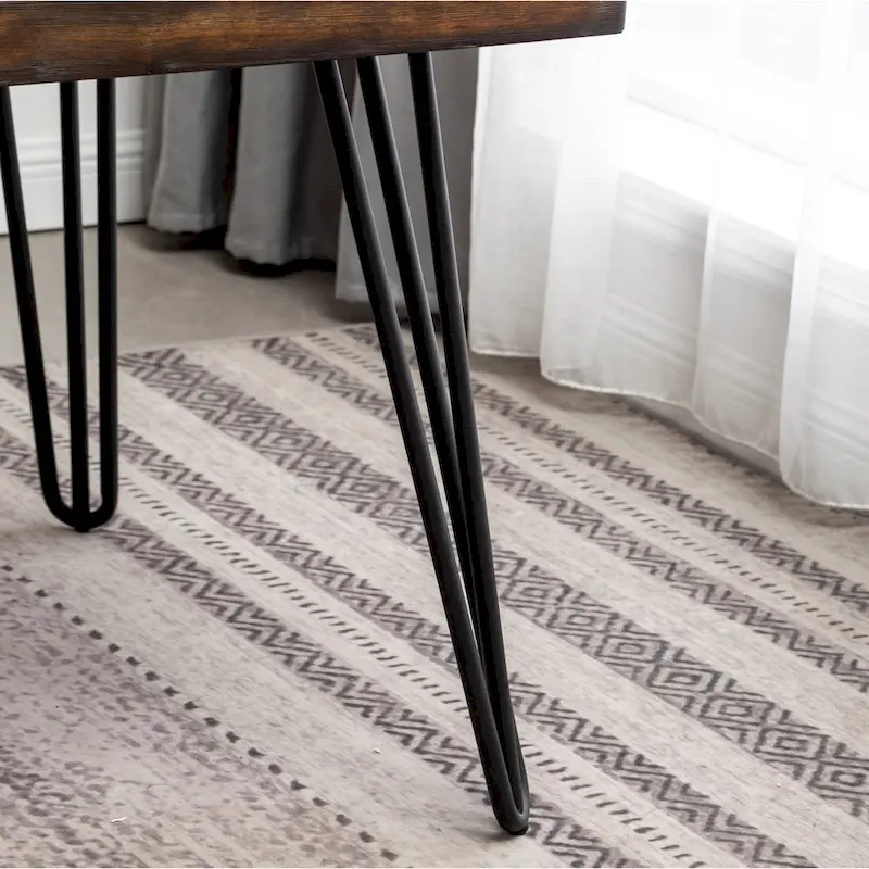 Roundhill Furniture Aryven Industrial 7-Piece Dining Set