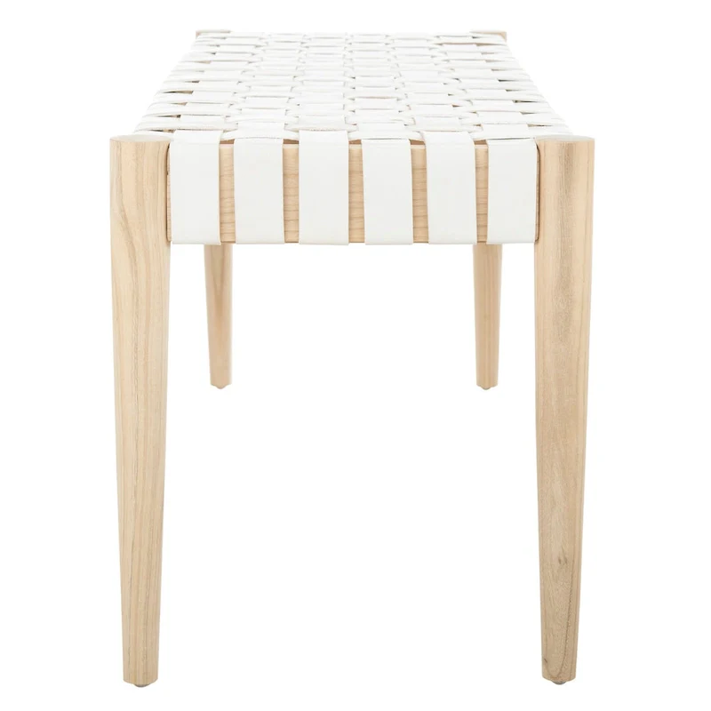 Manervia Wood & Leather Bench