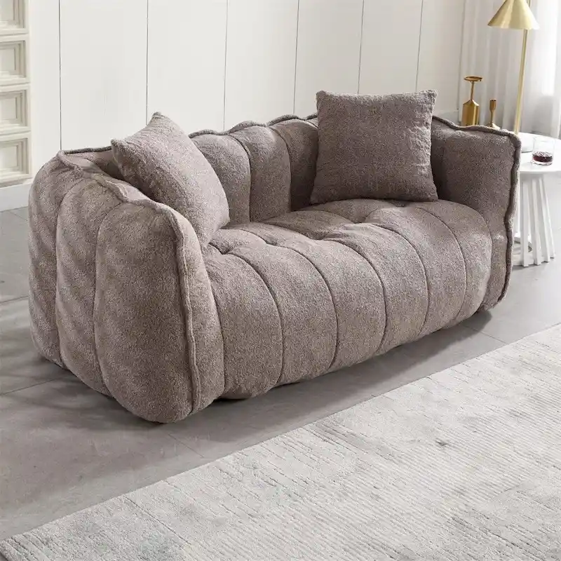 Modern Chenille Recliner Sofa with High Resilience Foam