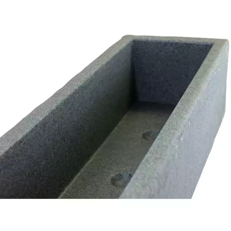 Emsco Trough: Weatherproof Resin, Ground Freestanding Planter, No Assembly Required 10"x30"x7.5", Rectangular