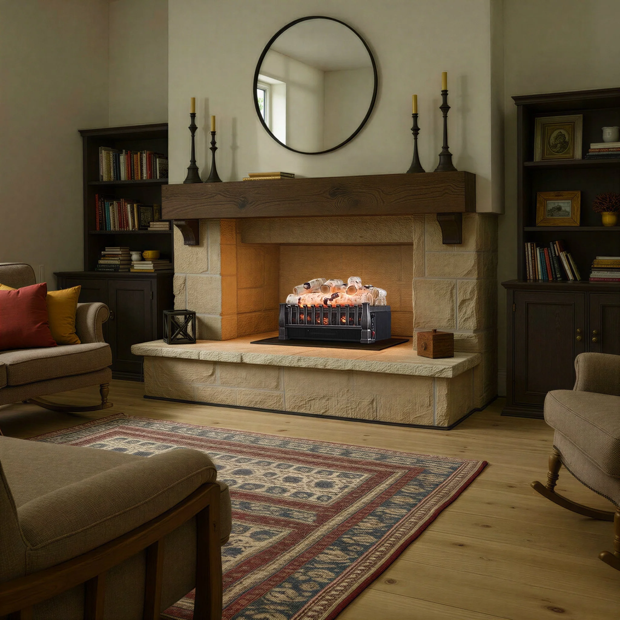 duraflame? Electric Log Set Heater with Remote Control