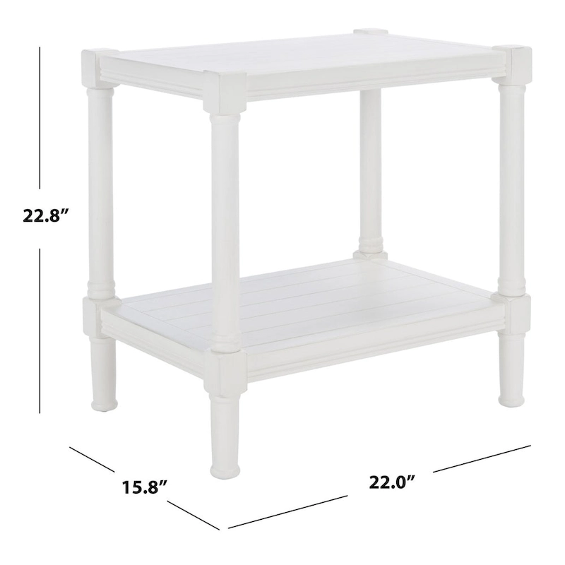 SAFAVIEH Metije Rectangle Accent Table - 22 W x 15.8 L x 22.8 H - 22Wx16Dx23H