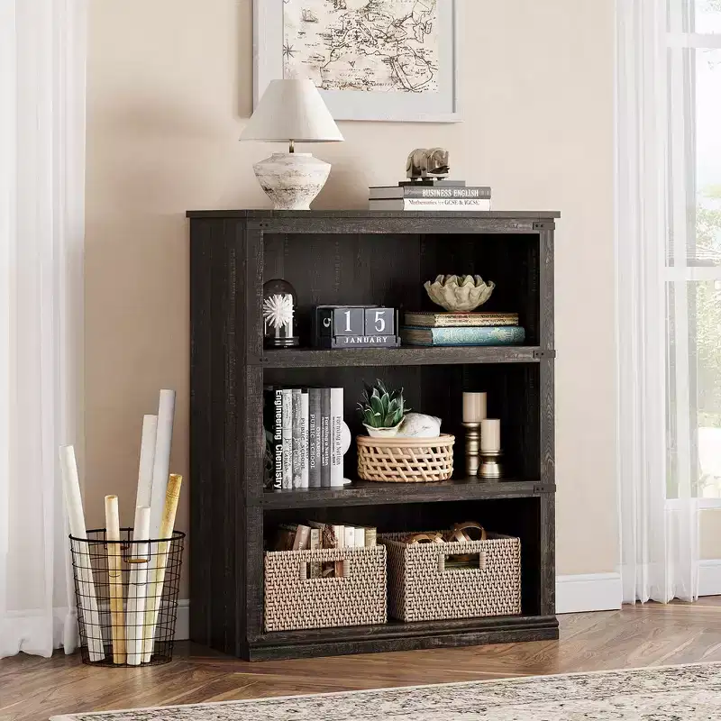 Whizmax 3-Shelf Bookcase, Bookshelves Floor Standing Display Storage Shelves 40 in Tall Bookcase Home Decor Furniture for Home Office, Living Room