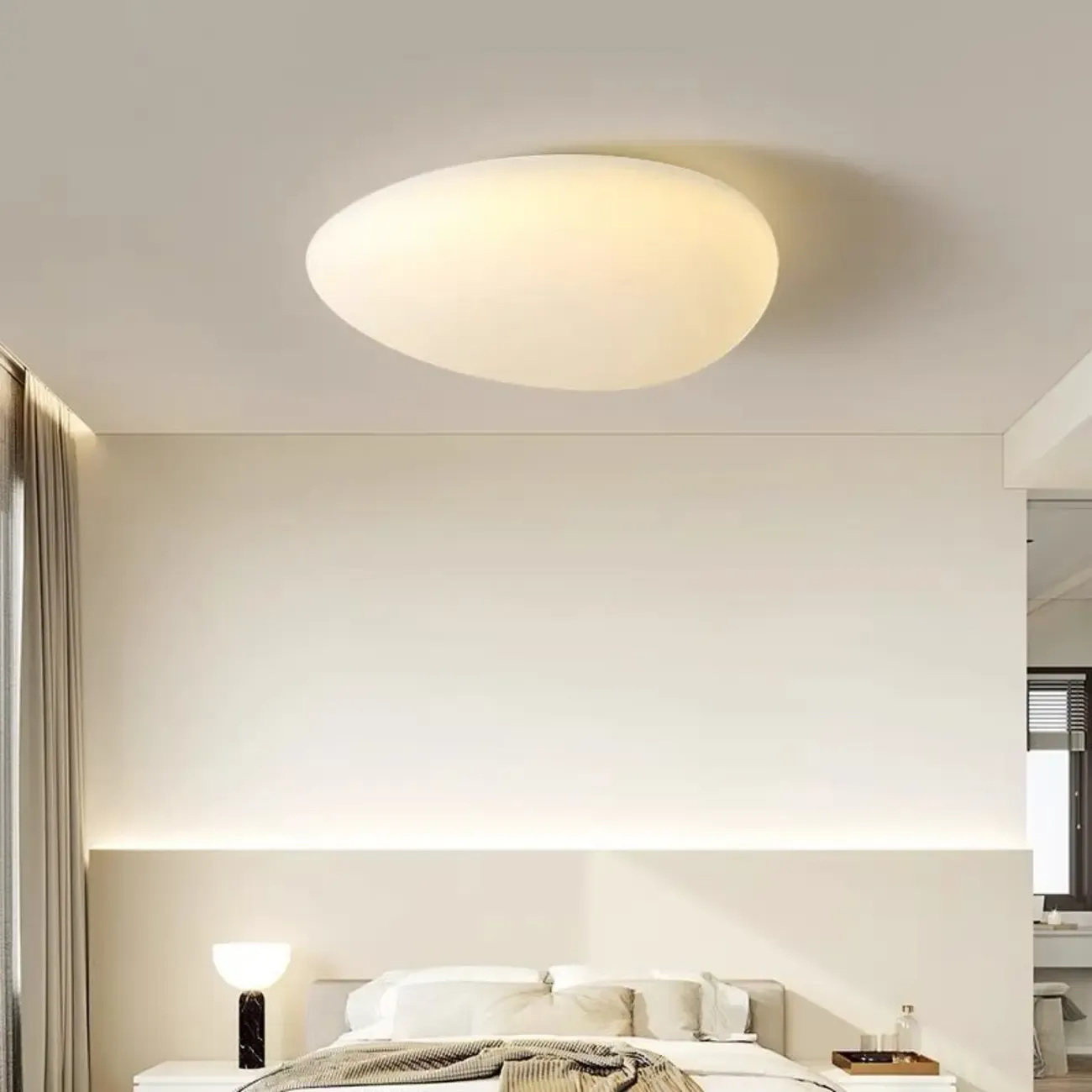 Modern Geometric Dimmable LED Flush Ceiling Light